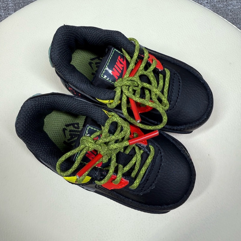 Nike Air Max Toddler Black Orange Sneaker Shoe Size 4C - Picture 2 of 5